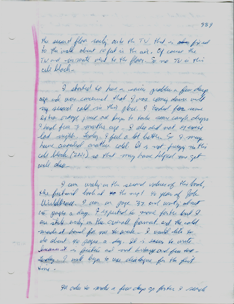 Dr John WorldPeace 2008 Prison Journal